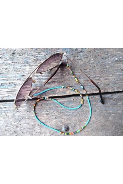 Boho Glasses chain, rainbow glasses chain, turquoise glasses chain, beaded glasses chain, sunglasses chain